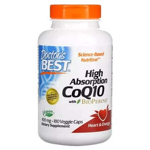 Антиоксидант Doctor's Best Коэнзим Q10 с высокой абсорбции и Биоперином, 400 мг, High Abso (DRB-00332) изображение 1