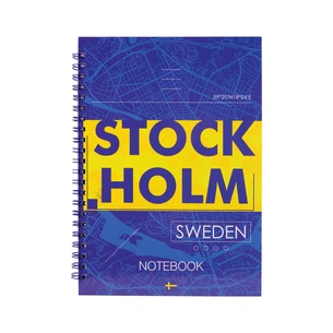 Блокнот Axent на спіралі тверда обкл., А5, 96арк. Stockholm (8032-08-A) зображення 1