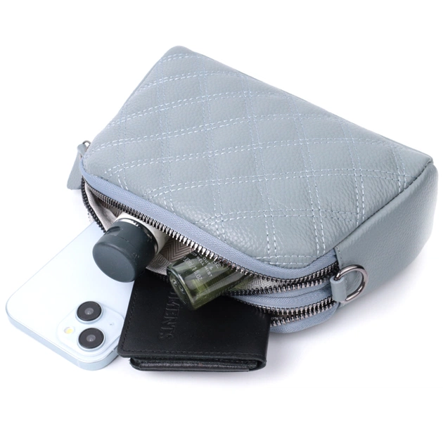 Сумка Vintage З натуральної шкіри Синя (22808) - зображення 11