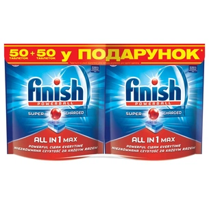 Таблетки для посудомийних машин Finish ALL IN 1 50+50 шт (4820108002548) зображення 1