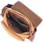 Сумка Vintage Чоловіча з клапаном з текстилю Коричнева (21249) - зменшене зображення 6