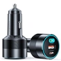 Зарядний пристрій Choetech car 2хUSB-C+USB-A 130W QC3.0/PD/PPS black (TC0011-BK) - зменшене зображення 4