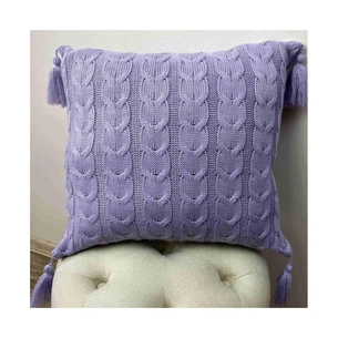 Наволочка Прованс декоративна в'язана Глорiя коси Лаванда 45х45 (022014) зображення 1