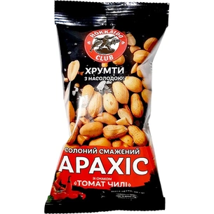 Горіхи Hokkaido Club Арахіс смажений солоний зі смаком томат чилі 60 г (4820172442790) зображення 1