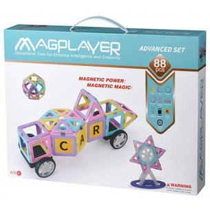 Конструктор Magplayer магнітний набір 88 ел. (MPH2-88) зображення 1
