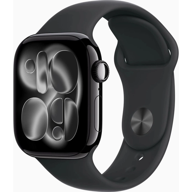 Смарт-годинник Apple Watch Series 11 GPS 42mm Jet Black Aluminium Case with Black Sport Band - M/L (MEQU4RK/A) - зображення 1