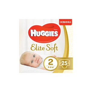 Підгузки Huggies Elite Soft 2 (4-6 кг) 25 шт (5029053547961_5029053578064) зображення 1