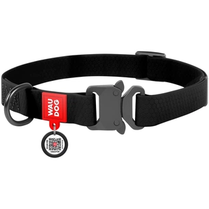 Нашийник для тварин WAUDOG Waterproof з QR паспортом M Ш 20 мм Д 24-40 см(чорний) (27931) изображение 1