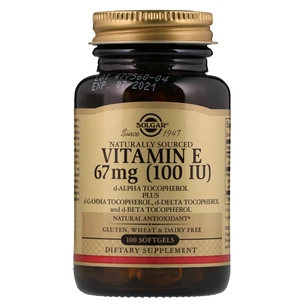 Вітамін Solgar Вітамін E, 67 мг (100 IU), d-Alpha Tocopherol & Mixed Tocoph (SOL-03461) зображення 1