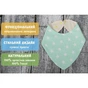 Слинявчик Еко Пупс Eco Cotton бандана 21x30 (ментол, зірочки) (BEC-011) - зменшене зображення 4