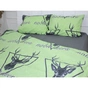 Постільна білизна MirSon Бязь 17-0515 Noble deers lime Сімейна 160x220 (2200003643121) - зменшене зображення 3