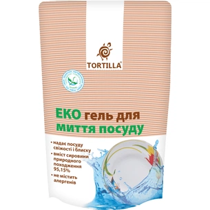 Засіб для ручного миття посуду Tortilla Еко гель запаска 500 мл (4820178060974) изображение 1