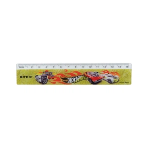Лінійка Kite пластикова Hot Wheels, 15 см (HW22-090) зображення 1
