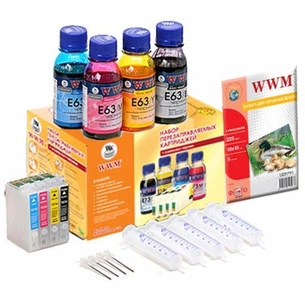 Комплект перезаправних картриджів WWM Epson C67/87/CX3700/4100/4700 (RC.T063) зображення 1