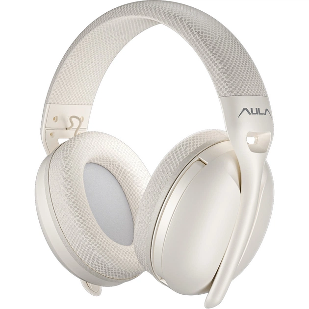 Навушники Aula S6 - 3 in 1 Wired/2.4G Wireless/Bluetooth Milk Tea (6948391235578) - изображение 1