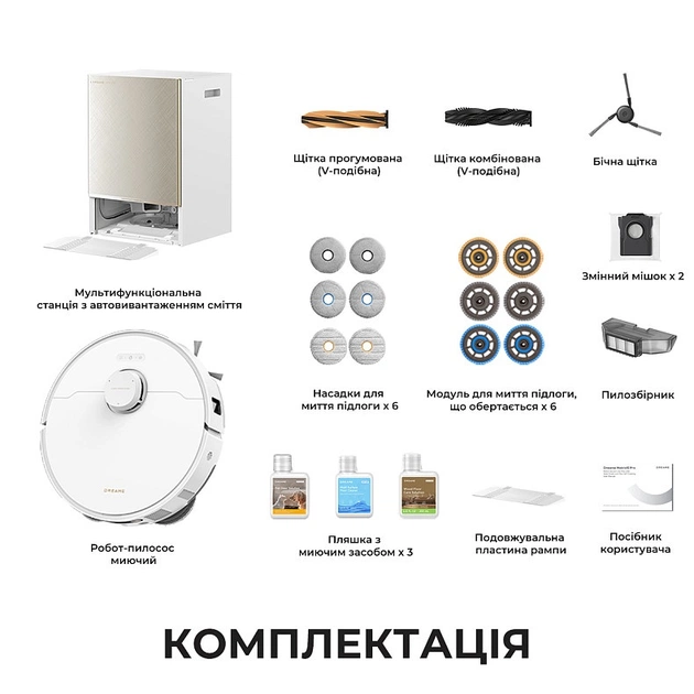 Робот-пилосос Dreame Bot Matrix 10 Pro White (RLM61HE-Wh) - зображення 1