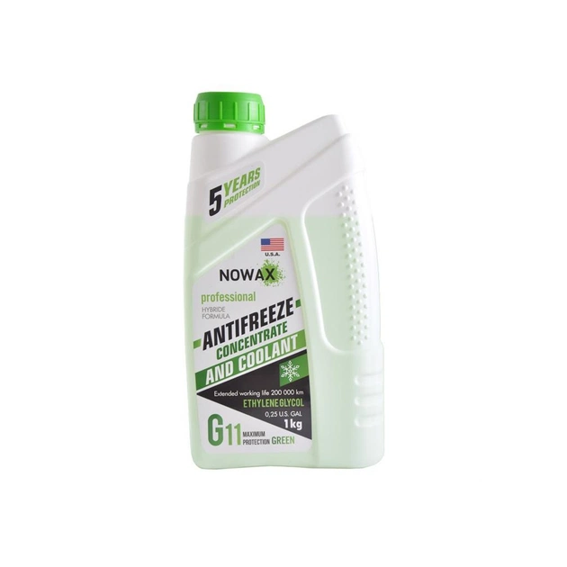 Антифриз NOWAX GREEN G11 концентрат 1кг (NX01010) - зображення 1