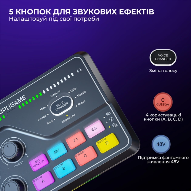 Мікшерний пульт Fifine SC8 Black (SC8) - picture 8