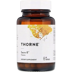 Пробіотики Thorne Research Сахароміцети буларді, Sacro-B, Probiotic, 60 капсул (THR-75703) зображення 1