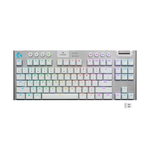 Клавіатура Logitech G915 TKL Lightspeed Wireless RGB Mechanical White (920-009664) - зображення 1