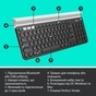 Клавіатура Logitech K780 Multi-Device Wireless UA Dark Gray (920-008042) - зменшене зображення 6
