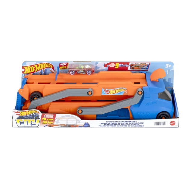 Ігровий набір Hot Wheels Вантажівка City Блискавичний автотранспортер (HYT83) - зображення 1