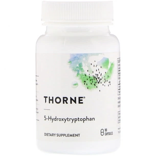 Амінокислота Thorne Research 5-HTP (5-гідроксітріптофана, 5-Hydroxytryptophan) 100 мг, 90 (THR-50302) зображення 1