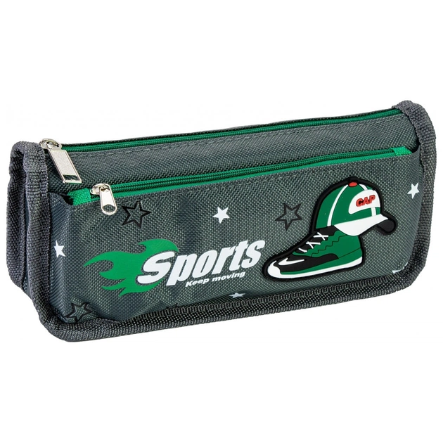 Пенал Cool For School 2 відділення Sports сірий (CF87007) - изображение 1
