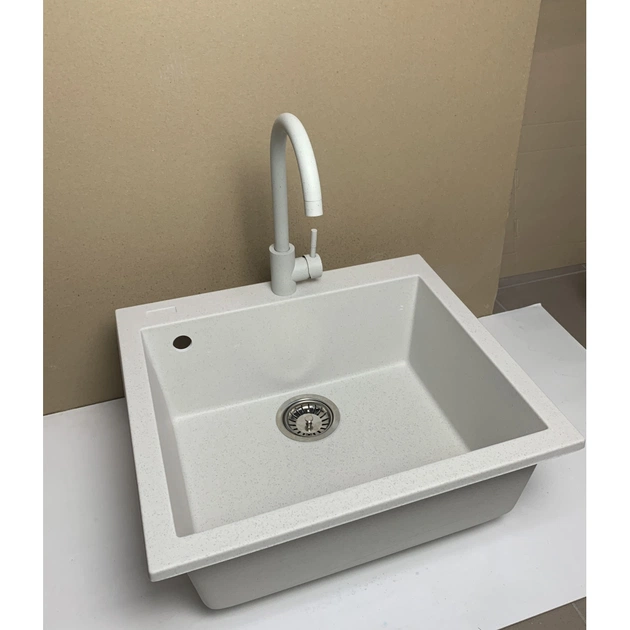 Мойка кухонная Adamant Univer Old stone + змішувач + дозатор + ополіскувач склянок + колан (4824296106610) - изображение 3