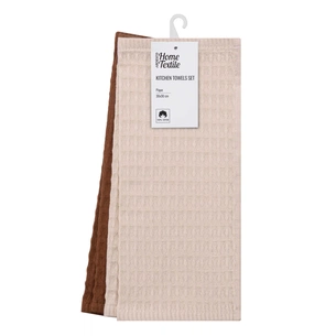 Рушник Ardesto набір для кухні Pique 30 x 30 см, 4шт 100% бавовна, молочний, коричневий (ART3535VG) зображення 1