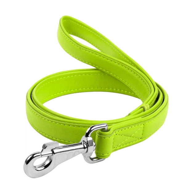 Повідець для собак WAUDOG Glamour шкіряний M-XXL салатовий (33765) - picture 1
