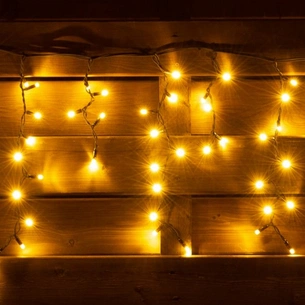 Гірлянда Novogod`ko вулична Бахрома, 150 LED, IP65, біл. тепл., чорний провід, 5,5 (801192) зображення 1