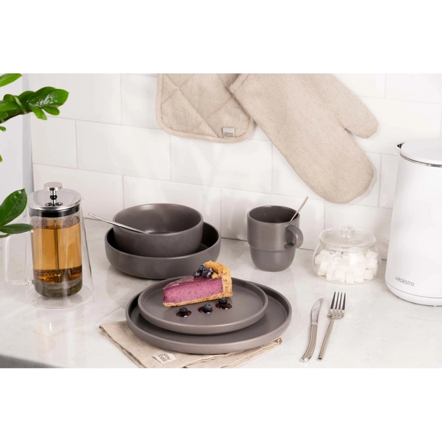 Тарелка Ardesto Trento Dinner 26,5 см Grey (AR2926TG) - изображение 3