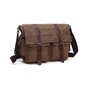 Сумка Vintage На плече текстильна Коричнева (20150) - зменшене зображення 1