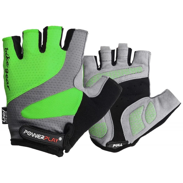 Велорукавиці PowerPlay 5004 Green M (5004C_M_Green) - изображение 1