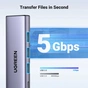 Концентратор Ugreen USB-C to HDMI + 3xUSB 3.0 + PD CM511 gray (15596) - зменшене зображення 6