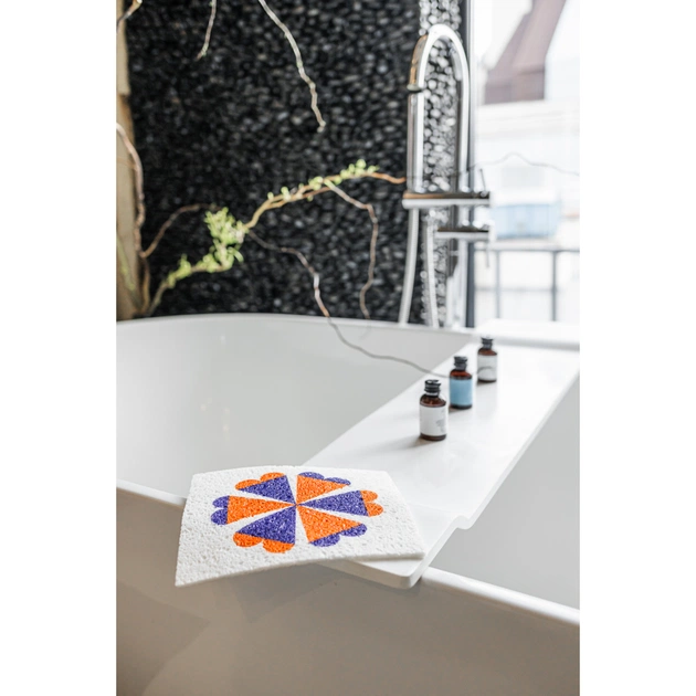 Серветки для прибирання Добра Господарочка Колекція Вибійка Целюлозні вологопоглинаючі Білі з принтом 2 шт. (4820086523974) - picture 3