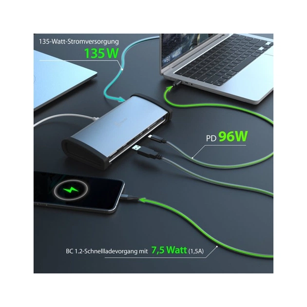 Порт-реплікатор J5create Dock-Station USB-C 11-in-1 (Thunderbolt/PD/картридер/USB-A/USB-C) (JTD562-EN) - picture 9