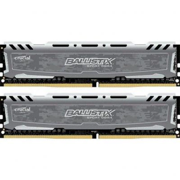 Модуль пам'яті для комп'ютера DDR4 16GB (2x8GB) 2666 MHz Ballistix Sport LTGrey Micron (BLS2C8G4D26BFSBK) - изображение 1