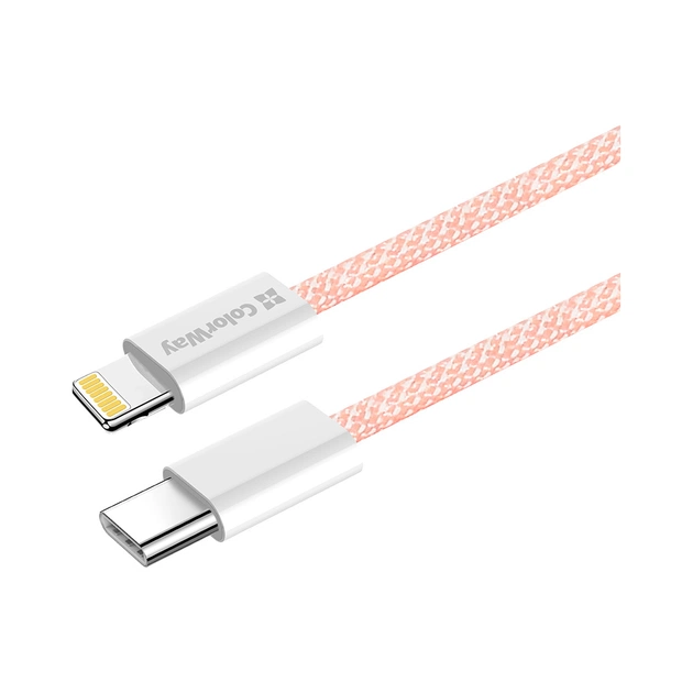 Дата кабель USB-C to Lightning 1.0m 27W pink ColorWay (CW-CBPDCL061-P) - picture 4