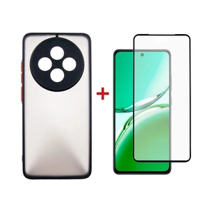 Чохол до мобільного телефона Dengos Oppo Reno12 F 4G Case Matte + Glass (Black) (DG-KM-157) зображення 1