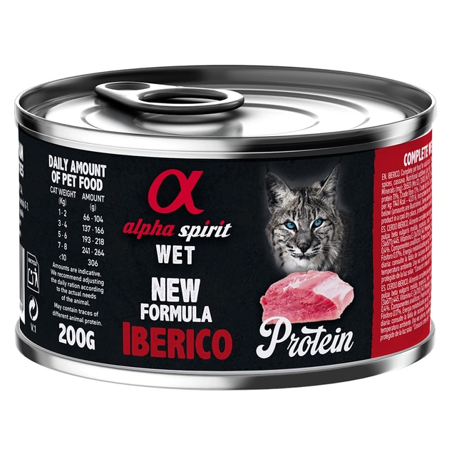 Консерви для котів Alpha Spirit Iberico Protein for Adult Cats 200 г (8436586311186) - зображення 1