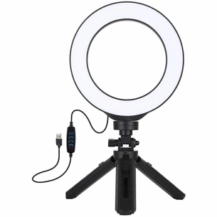 Набір блогера Puluz Ring USB LED lamp PKT3059B 6.2" + table tripod (PKT3059B) picture 1