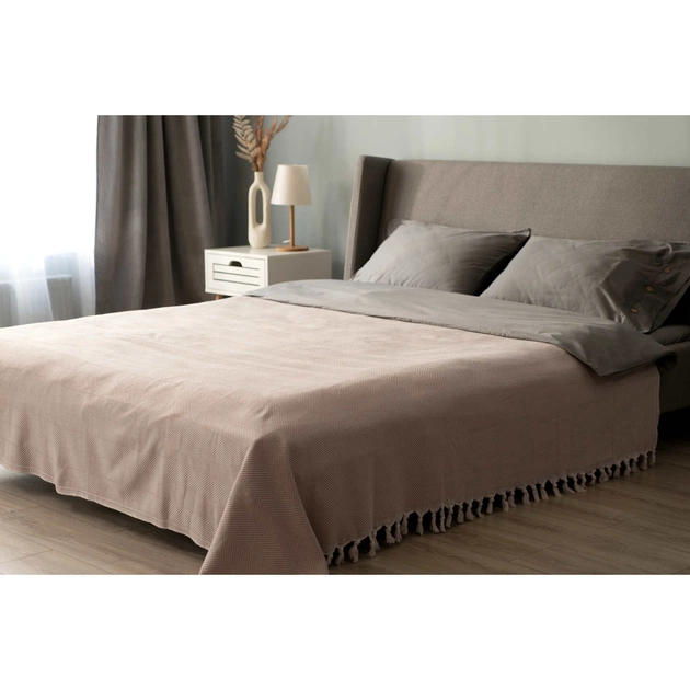 Плед Ardesto Summer 100% бавовна, бежевий 140х190 см (ART0915SE) - picture 2