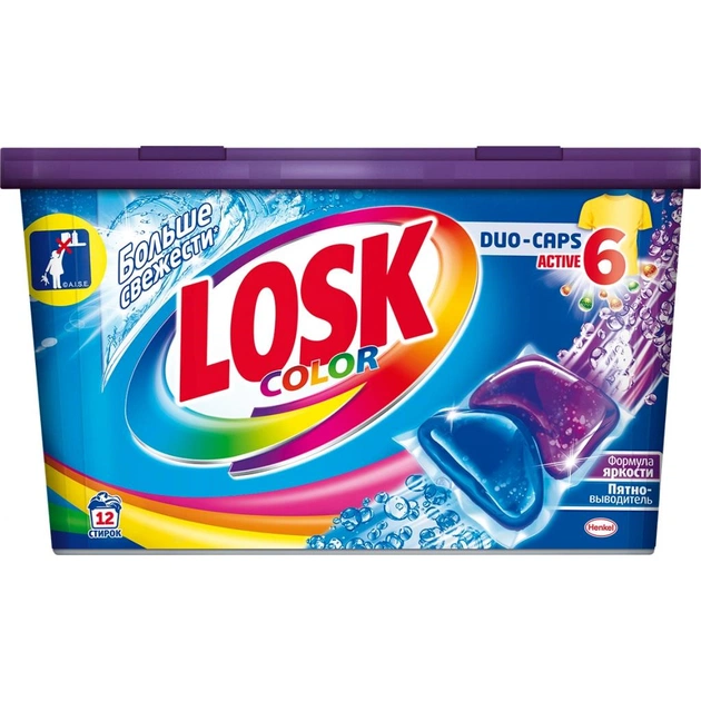 Капсули для прання Losk Колор, 12 шт (9000101411911) - изображение 1