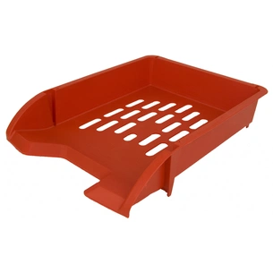 Лоток для паперів Арника горизонтальний, пластиковий, червоний (80104) зображення 1