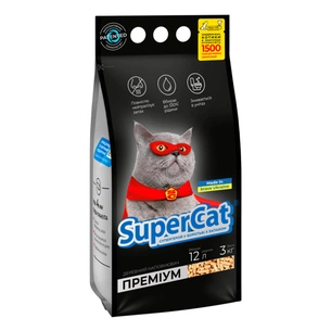 Наповнювач для туалету Super Cat Преміум Деревний вбирний 3 кг (4 л) (3547) изображение 1