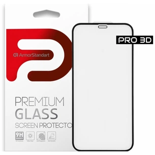 Скло захисне Armorstandart Pro 3D для Apple iPhone 12/12 Pro Black (ARM57355) зображення 1