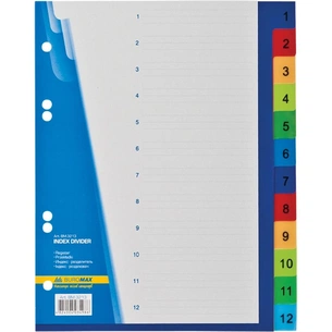 Роздільник сторінок Buromax А5 numeric, 12 dividers (BM.3213) изображение 1