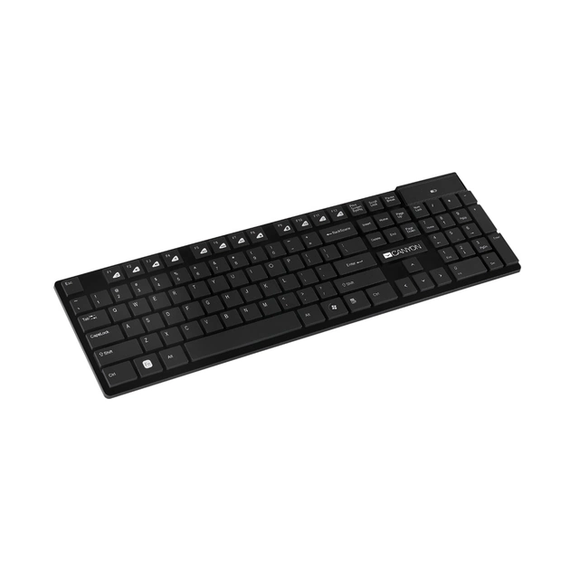 Клавіатура Canyon W2 Wireless Black (CNS-HKBW2-RU) - зображення 1